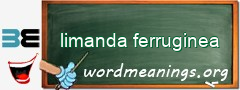 WordMeaning blackboard for limanda ferruginea